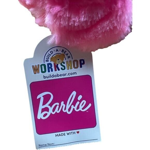 Build-A-Bear Barbie Pink Plush Teddy Bear In Striped Swimsuit 2003 15" - Picture 9 of 9